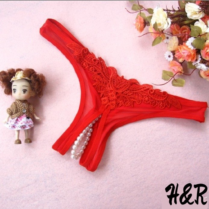 sv perles sous-vêtement perle rouge