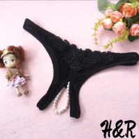 sous vêtement perles noir